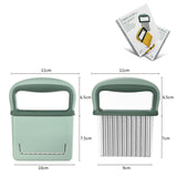 Cheﬁora™ Diced Potato Crinkle Cutter – Wolf Tooth Knife for Wavy Slices & Vegetables