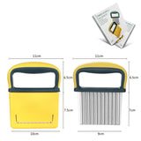 Cheﬁora™ Diced Potato Crinkle Cutter – Wolf Tooth Knife for Wavy Slices & Vegetables