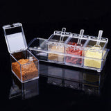 Chefiore™ Transparent Acrylic Kitchen Spice Box – Multi-Compartment Organizer