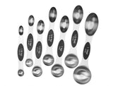 Chefiora™ Magnetic Stainless Steel Measuring Spoon Set – 8-Piece Dual-Head Design for Dry & Liquid