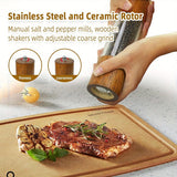 Cheﬁora™ 2-Piece Acrylic Salt & Pepper Grinder Set – Adjustable Ceramic Mills for Precision Seasoning
