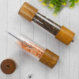 Cheﬁora™ 2-Piece Acrylic Salt & Pepper Grinder Set – Adjustable Ceramic Mills for Precision Seasoning